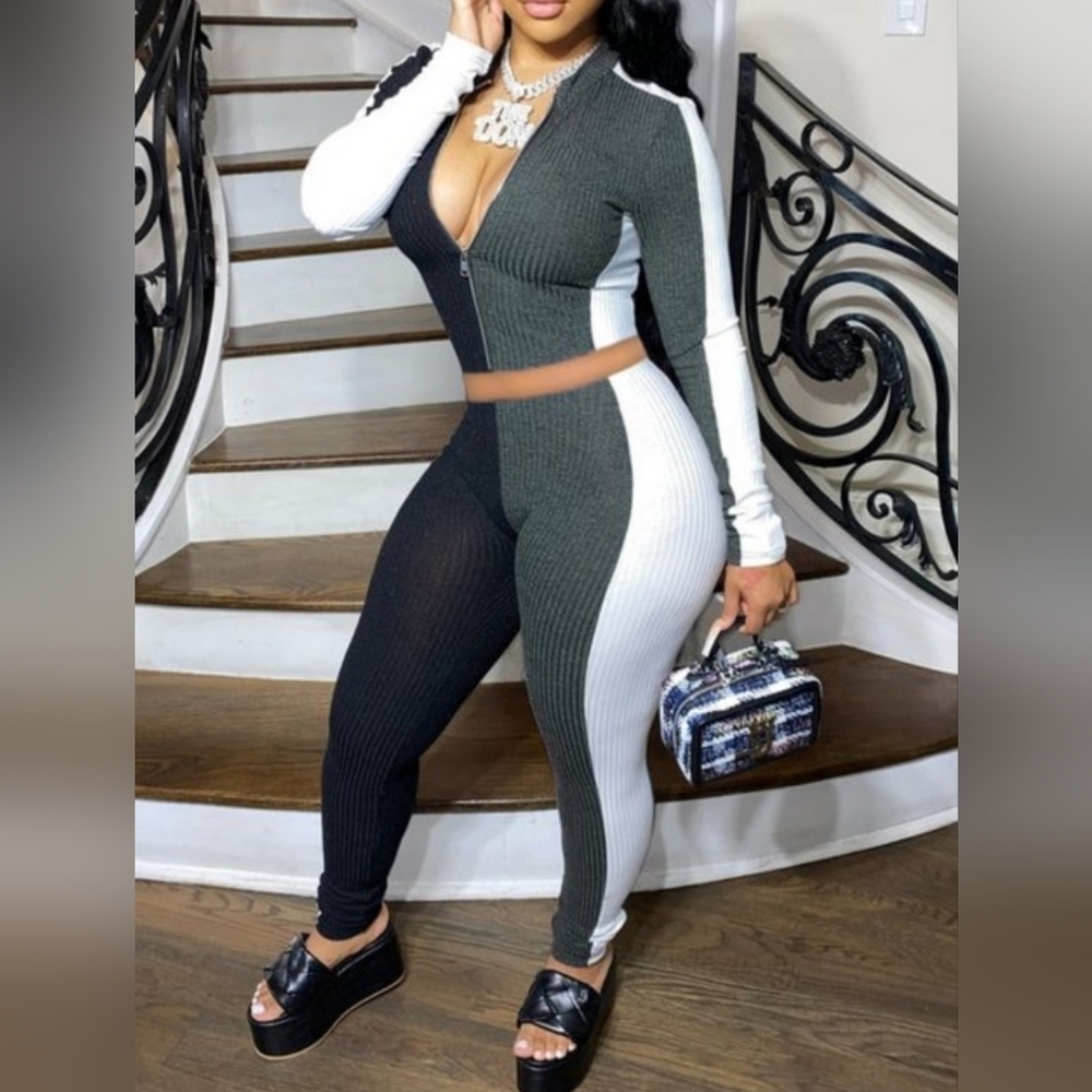 Cute skinny 2 piece pant set